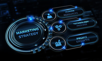 Business, Technology, Internet and network concept. Digital Marketing content planning advertising strategy concept