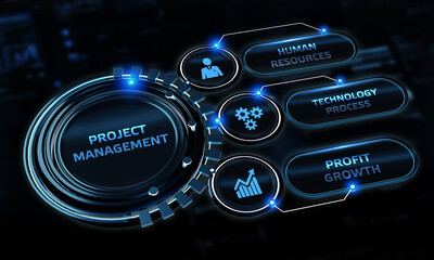 Project management concept. Business, Technology, Internet and network concept.