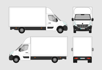 Cargo transportation truck. Van illustration.