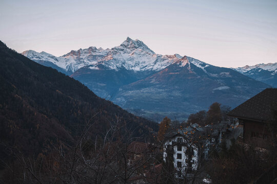 Snow covered mountains