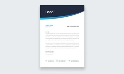 Obraz premium Elegant business style letterhead template design for your project design, Vector illustration.