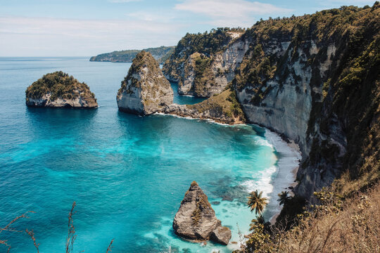 Top view of Atuh Beach, Indonesia