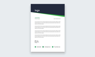 Obraz premium Elegant business style letterhead template design for your project design, Vector illustration.