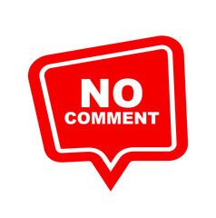 No comment sign on white background