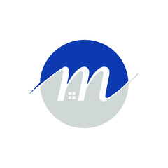 letter m simple logo vector design creative idea