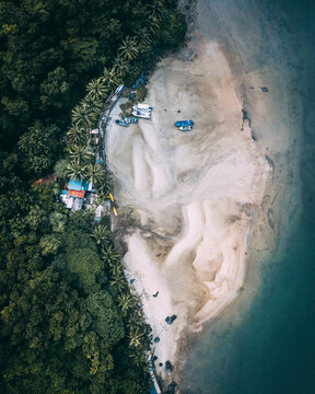 Aerial view of beach