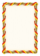 Vertical  frame and border with Macedonia flag