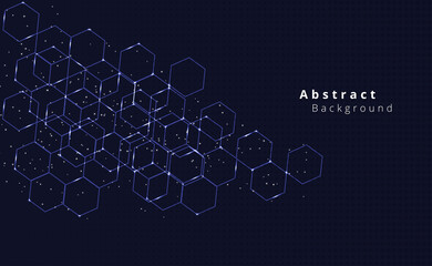 Fototapeta premium hexagon pattern design.