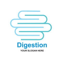 Healthy digestion vector logo illustration on white background