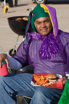 African male 18 fan wearing team colors