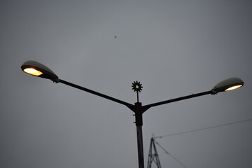 street lamp in the evening