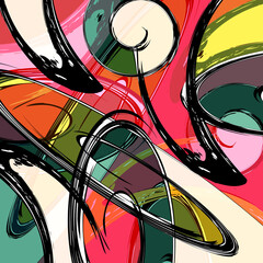 abstract color pattern in graffiti style Quality illustration for your design