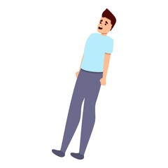 Frightened boy icon. Cartoon of frightened boy vector icon for web design isolated on white background