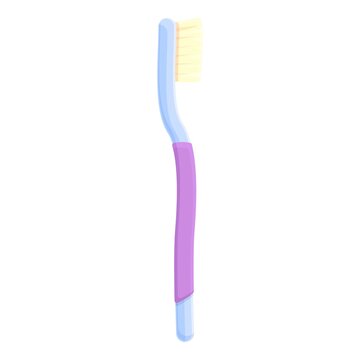 Biodegradable plastic toothbrush icon. Cartoon of biodegradable plastic toothbrush vector icon for web design isolated on white background