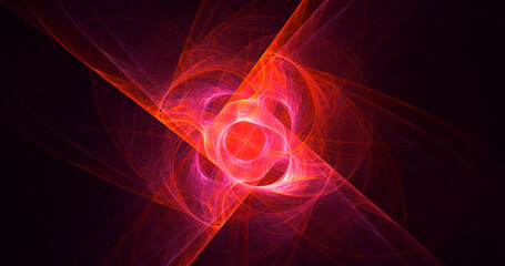Fototapeta premium 3D rendering abstract multicolor fractal light background