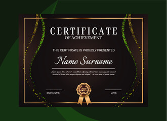 Modern certificate template, Certificate design of achievements. 