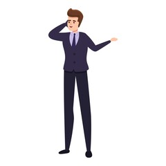 Office agent icon. Cartoon of office agent vector icon for web design isolated on white background