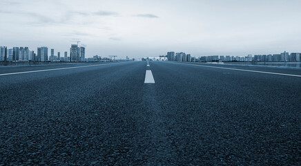Roads and architectural landscape of modern Chinese cities.