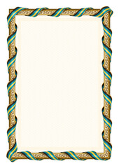 Vertical  frame and border with Bahamas flag