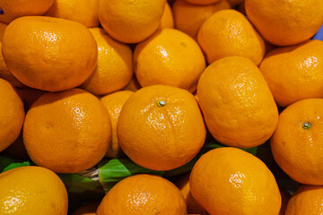 Close up orange  in supermarket 