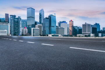 Naklejka premium Roads and architectural landscape of modern Chinese cities.