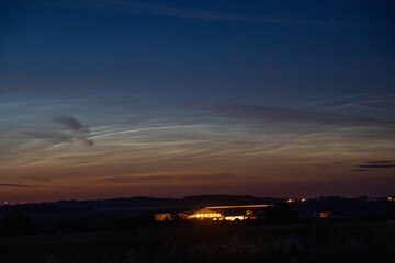 sunset over the city