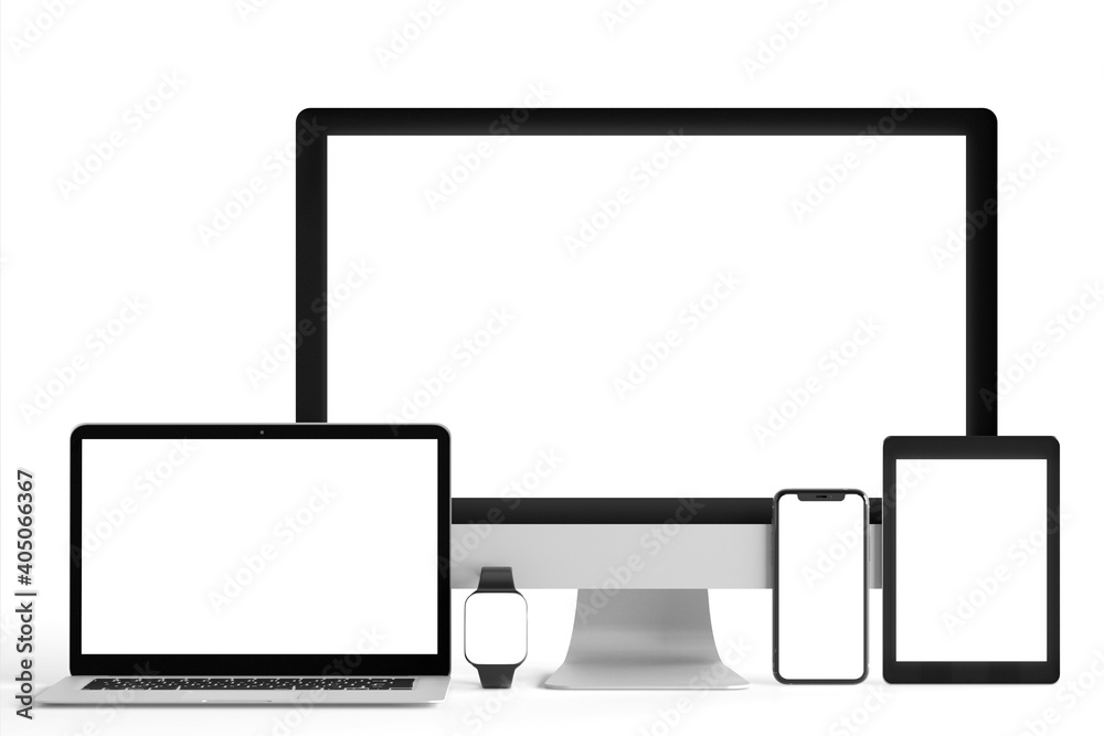 Poster mock up of device - 3d rendering