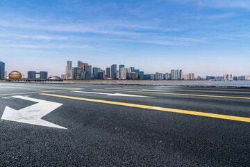 Roads and architectural landscape of modern Chinese cities.