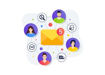 Fototapeta premium Currency audit, Full rotation and Face declined icons simple set. Teamwork messages banner. Employee remote work. Free delivery sign. Money chart, 360 degree, Identification error. Vector