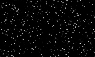 isolated snow on a black background