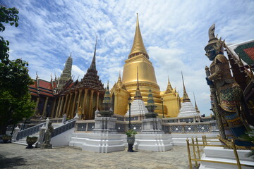 The Temple of the Emerald Buddha or Wat Phra Kaew no people