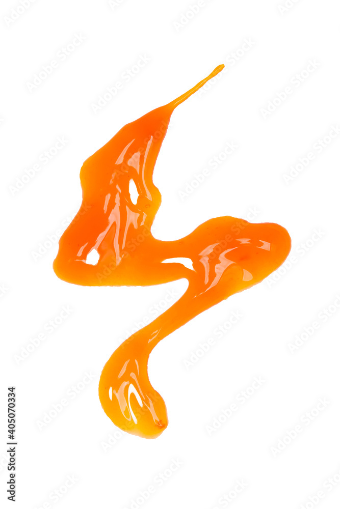 Canvas Prints liquid orange jelly isolated on white background