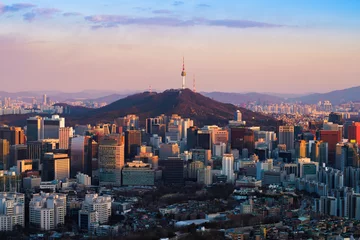 Fotobehang Seoul city skyline © Patrick Foto