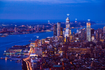 Fototapeta na wymiar Smart city New york