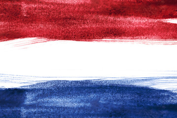 Painted Dutch flag