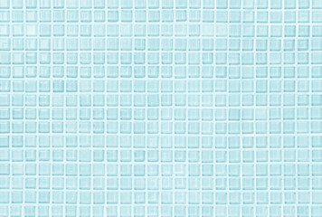 Blue pastel ceramic wall and floor tiles abstract background. Design geometric mosaic texture decoration of the bedroom. Simple seamless pattern for backdrop advertising banner poster or web.