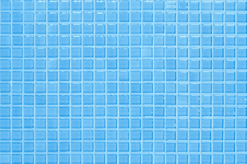 Blue pastel ceramic wall and floor tiles abstract background. Design geometric mosaic texture decoration of the bedroom. Simple seamless pattern for backdrop advertising banner poster or web.