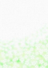 花が咲く新緑の和紙テクスチャーの背景 no.22