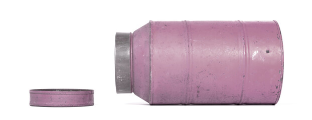 Old nostalgic can isolated on white