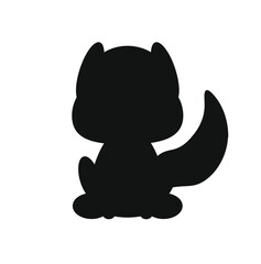 children's drawing of baby fox on white background