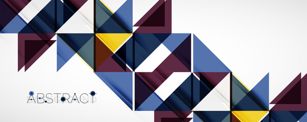 Set of vector triangle geometric backgrounds. Vector illustration for covers, banners, flyers and posters and other designs