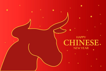 Happy Chinese New Year 2021 Ox Background