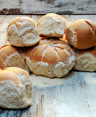 Bread surrounded by rustic background