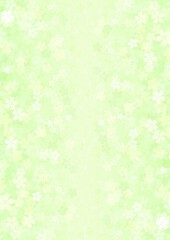 かわいい花が咲く新緑の背景イラスト no.23