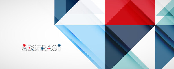 Fototapeta premium Geometric abstract background. Techno color triangle shapes. Vector illustration for covers, banners, flyers and posters and other designs