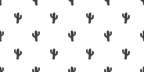 Obraz na płótnie Canvas cactus seamless pattern vector Desert botanica flower plant garden cartoon tile wallpaper repeat background scarf isolated illustration doodle design