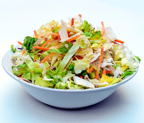 Salad surrounded by white background