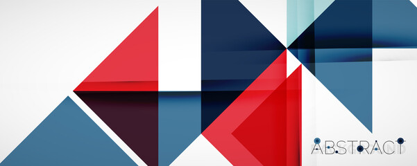 Set of vector triangle geometric backgrounds. Vector illustration for covers, banners, flyers and posters and other designs