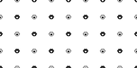 dog paw seamless pattern footprint cat french bulldog vector cartoon isolated tile background repeat wallpaper scarf illustration doodle design