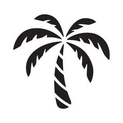 palm tree vector icon coconut tree logo symbol plant sign tropical summer beach character cartoon illustration doodle design